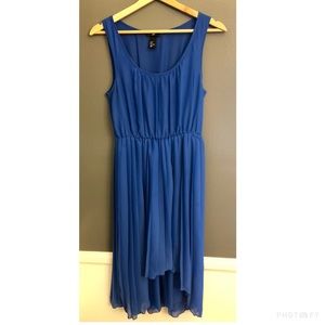 High-low cobalt blue dress